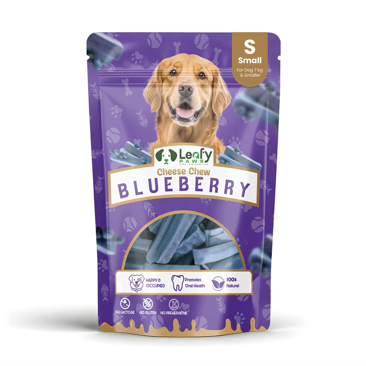 LeafyPaws Blueberry Himalayan Chew – 100% Natural Dog Chew