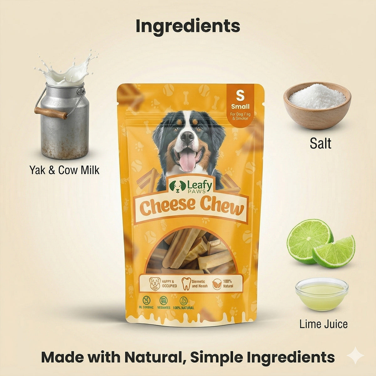 LeafyPaws Himalayan Cheese Chew – 100% Natural Dog Chew